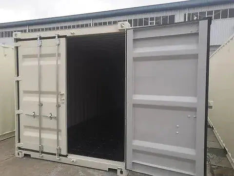 Contentor marítimo de 20 pés dry van branco – novo
